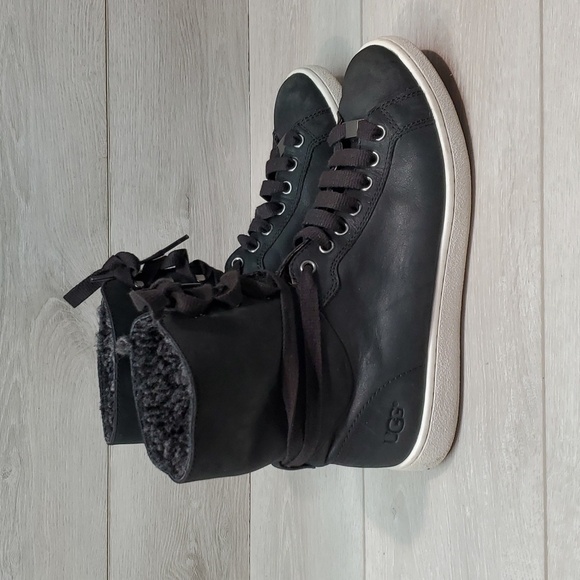 Ugg Australia Starlyn High top lace up Leather Boots sneakers shoes 9.5 - Picture 3 of 14